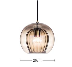 Lampe à suspension <span class=keywords><strong>Globe</strong></span> en verre moderne de conception nordique grand îlot de cuisine éclairage facile Installation à la maison lustres lampes suspendues - Product Image 3