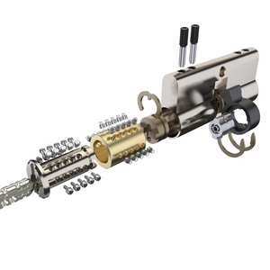 JIXIN 60mm Backset Cilindro Sello Cerradura <span class=keywords><strong>Tuerca</strong></span> Ga Puerta Cilindro basculante Cerradura con 3 Llaves - Product Image 5