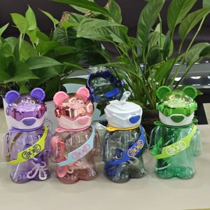 Orso <span class=keywords><strong>con</strong></span> <span class=keywords><strong>occhiali</strong></span> shinning bottiglia d'acqua <span class=keywords><strong>con</strong></span> funzione di paglia e tracolla - Product Image 6