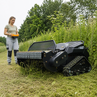 Livraison gratuite, moteur diesel CE EPA, machine à couper l'herbe tout-terrain, chenilles en caoutchouc agricoles, tondeuse à gazon robotisée télécommandée