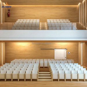 Sillas de auditorio modernas personalizables con paneles de pasillo Muebles de Teatro de tela para escuelas - Product Image 4