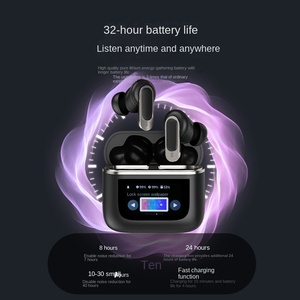 Thời lượng pin siêu dài không dây khử tiếng ồn Tai nghe răng xanh thông minh hiển thị Tai nghe răng Xanh điều chỉnh ứng dụng pin cao - Product Image 3