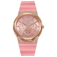 Reloj de Cuarzo NYY para Mujer con Correa de Silicona Colorida, Estilo Deportivo Casual con Caja Transparente, Varios Colores Disponibles