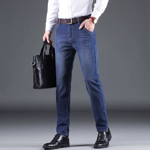 Jeans de Hombre de Alta Calidad, Corte Regular, Azul Clásico, Corte Recto, Cómodos y Elegantes para Uso Diario, Producción en Masa - Product Image 4