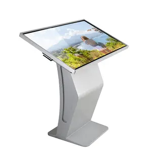 LCD stand צג אופקי 3D מגע מסך עצמי שירות דרך מציאת קיוסק שילוט דיגיטלי טוטם