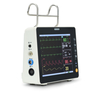 Monitor de Paciente Eléctrico Multiparamétrico QD-PM803 de 8 Pulgadas, ECG de 5 Derivaciones, SpO2, NIBP, TEMP, RESP, Certificado ISO Clase II, para Hospitales y UCI - Product Image 2