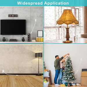 สายไฟ AC แบบ <span class=keywords><strong>2</strong></span> ขา ของสหรัฐอเมริกา ชนิดตัวผู้-ตัวเมีย สายต่อขยายยาว 25 ฟุต สีขาว หัวปลั๊ก NEMA1-15P - Product Image 6