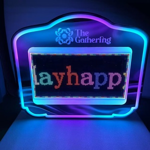 Espositore LED Pieghevole Moderno con Logo Personalizzato e Controllo App, Bestseller per Discoteche, Feste ed Eventi - Product Image 1