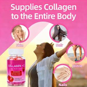 Belo Cabelo Saudável Colágeno Gomas Elasticidade Da Pele Reduzir Linha Fina Winkles Vitamina C Biotina Gomas - Product Image 5