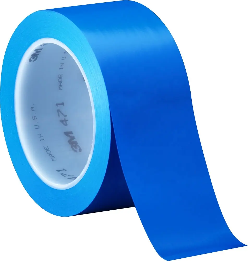 3M Vinyl Tape 471 with Color Black White Blue Yellow Green Orange for Floor Ground Warning and Safety Marking