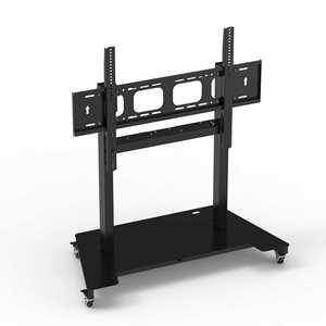 Carrito de TV móvil universal de 65-100 pulgadas con altura ajustable y ruedas para televisión - Product Image 3