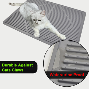Tapis de <span class=keywords><strong>chat</strong></span> antidérapant de qualité supérieure avec <span class=keywords><strong>lettre</strong></span> en silicone de nettoyage avant sans puanteur Boîte de toilette Lettres de suivi du sol à imprimé animal pour l'été - Product Image 3