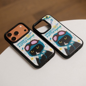 Coque de téléphone magnétique en acrylique anti-traces de doigts motif <span class=keywords><strong>petit</strong></span> <span class=keywords><strong>chat</strong></span> <span class=keywords><strong>noir</strong></span> mignon Niuniu Party pour iPhone 17 Pro Max - Product Image 4