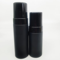 Bouteille pompe personnalisée noire mate 30ml 50ml 60ml 100ml 150ml 200ml 250ml pour nettoyant moussant, shampoing pour cils, liquide nettoyant, savon moussant