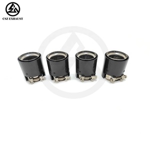 Puntas de escape de calidad CSZ para modelos <span class=keywords><strong>BMW</strong></span> rendimiento M patrón carcasa de fibra de carbono acero inoxidable 304 tubo de escape universal - Product Image 3