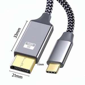 1,8 m <span class=keywords><strong>USB</strong></span> <span class=keywords><strong>C</strong></span> <span class=keywords><strong>DisplayPort</strong></span> 1,4 <span class=keywords><strong>Cable</strong></span> 6ft 4K/5K/8K <span class=keywords><strong>USB</strong></span> Tipo-<span class=keywords><strong>C</strong></span> DP 1,4 Modo alternativo Adaptador de video Convertidor HBR3/HDR/DSC 8K 60Hz DP <span class=keywords><strong>Cable</strong></span> - Product Image 2