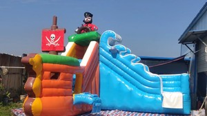 Khổng lồ ngoài trời tàu cướp biển nhảy <span class=keywords><strong>Inflatable</strong></span> Trampoline bouncy <span class=keywords><strong>Bouncer</strong></span> trượt nước với hồ bơi trẻ em 'yêu thích <span class=keywords><strong>Inflatable</strong></span> lâu đài - Product Image 3