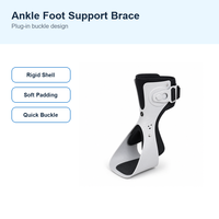 Attelle cheville-pied AFO réglable pour stabilisation du pied tombant, soutien post-chaussement pour la marche et le sommeil