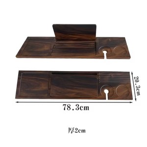 Walnut Wood Bathtub Rack Solid Wood Bath Tray For Personal Care Products Home Use - Product Image 5