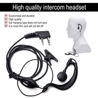 E001 Push to Talk Eads Walkie Talkie Baofeng Uv-5r Pro Headset Nirkabel untuk Radio Dua Arah H332