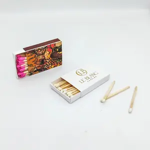Safety Small Box Matches With Logo Custom Box Stick For Hotel Home Colorful Luxury Candle Matches