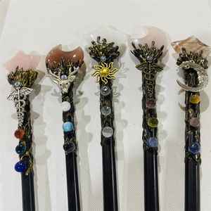 <span class=keywords><strong>Piedra</strong></span> de Energía de Cristal Natural, Cuarzo Transparente, Hematita Roja, Cuarzo Rosa, Forma de Estrella y Luna, Varita Mágica de <span class=keywords><strong>Harry</strong></span> <span class=keywords><strong>Potter</strong></span> para Niños, Regalo - Product Image 5