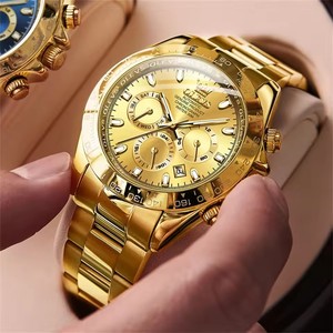 Men Mechanical Wristwatch Gold <b>Automatic</b> <b>Chronograph</b> Luxury Fashion Watch 43mm Round Case Sapphire Crystal Dial 6638 - Product Image 3