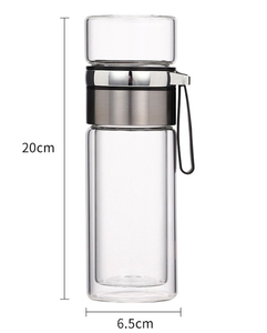 <span class=keywords><strong>Bouteille</strong></span> de <span class=keywords><strong>thé</strong></span> 2 en 1 avec <span class=keywords><strong>infuseur</strong></span> Verre borosilicaté à double paroi avec passoire et <span class=keywords><strong>infuseur</strong></span> pour infusion de <span class=keywords><strong>thé</strong></span> en vrac <span class=keywords><strong>Bouteille</strong></span> de <span class=keywords><strong>thé</strong></span> - Product Image 2