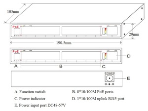 Switch PoE Inteligente de 8 Puertos 10/100M, 1 Puerto de Enlace Ascendente 10/100Base-TX RJ45, Compatible con la Función Watchdog - Product Image 4