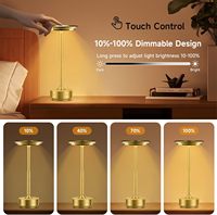 NOUVEAU Design Lampe de table à led sans fil moderne sans fil rechargeable à gradation tactile Lampes de table de restaurant portables Lampes de table de bureau de luxe