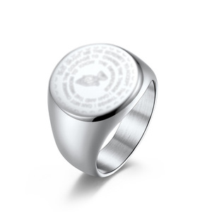 <b>Men's</b> Gold Stainless Steel <b>Ring</b> Personalized Engraved Hip Hop Punk Style Fashion Jewelry Gift <b>For</b> <b>Men</b> - Product Image 5