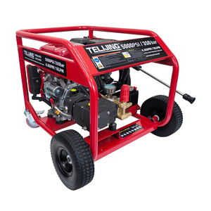 Hidrolavadora de Gasolina de Ultra Alta Presión 350 bar 5000PSI 16HP con Ruedas Silenciosas, Manguera de 15m y Bomba AR para Limpieza Antioxidante de Cubiertas de Puentes - Product Image 3