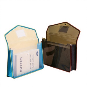 Pochette de classement extensible 3D à fermeture à pression en PP, format FC, grande capacité, organiseur de documents, classeur accordéon - Product Image 1