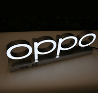 Enseigne lumineuse LED 3D personnalisée sur pied pour bureau, en acrylique, publicitaire, multicolore, blanc neutre, installation facile, pour bureau