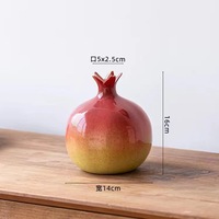 Joli décor à la maison grenade décoration personnalisé créatif en céramique grenade Vase coloré fruits forme fleur Vase