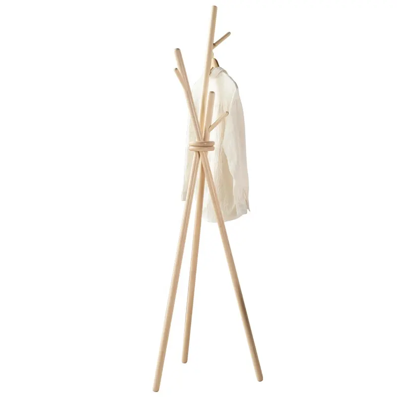 New design coat hanger solid wood coat rack without a screw easy assemble hanger