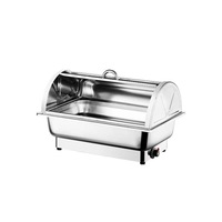 Yolecen – Bain-marie électrique exclusif transfrontalier en acier inoxydable avec affichage numérique et couvercle à bascule pour maintien au chaud