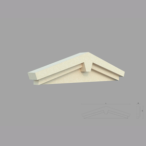 Corniche de fenêtre de style campagnard, fronton en <span class=keywords><strong>mousse</strong></span> EPS, détails floraux et rubans délicats, garniture extérieure autocollante pour cottages - Product Image 1