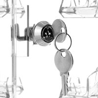Abschließbare rotierende Sonnenbrille Vitrine Zubehör Aufbewahrung sbox Acryl Brillen Vitrine mit Schilder halter