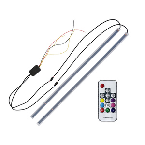 <span class=keywords><strong>2019</strong></span> hotselling voiture flexible LED bande diurne lumière + télécommande colorée clignotant DRL ange eye phare 12V - Product Image 5