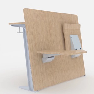 Silla de Escritorio para Estudiantes con Base de Aluminio y Asiento Escalonado para Aula, Mobiliario Escolar - Product Image 1