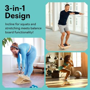 Tabla de estiramiento de madera maciza transfronteriza, tabla de estiramiento de pantorrillas de madera, tabla de fitness, pedal ajustable para el tendón de Aquiles, yoga - Product Image 4