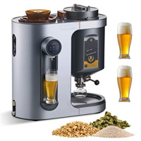 Brassoir à bière domestique automatique, machine à brasser la bière électrique 1500W, brassoir domestique tout-en-un de 3,43 gallons avec dispositif de mouture et d'ébullition