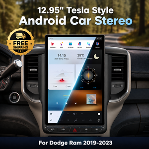 Lecteur multimédia vidéo Android 13 de 12,95 pouces pour Dodge Ram 2019 à <span class=keywords><strong>2023</strong></span>, Snapdragon 665 8 cœurs, GPS Navi, CarPlay sans fil, Auto BT - Product Image 1