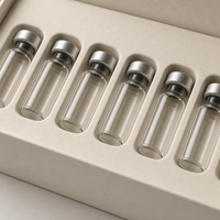 Boîte cadeau cosmétique rigide personnalisée imprimée, boîte d'emballage pour 6 flacons en verre avec insert en mousse EVA pré-découpée pour flacons de poudre lyophilisée