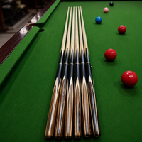 Tongkat Snooker Pool Kayu Maple Berkualitas Tinggi Grosir 3/4 Joint dengan Shaft Serat Karbon, Gagang Ebony, dan Ekstensi Tip 10mm