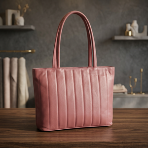 Sac à main pour femme BS INTERNATIONAL de haute qualité, 100% cuir de chèvre/mouton véritable, fait main, fermeture éclair, imperméable, grand format - Product Image 5