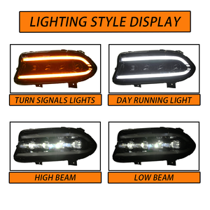 <span class=keywords><strong>Faro</strong></span> Anteriore Animato <span class=keywords><strong>RGB</strong></span> Completo SINDAR con Quattro Lenti e Luci Diurne (DRL) per Dodge Charger SRT HellCat 2015-2021 Facelift 7a Generazione 15-21 - Product Image 4