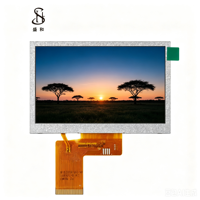 Panel LCD Gráfico TFT BOE de 4.3 Pulgadas, Resolución 480x272, RGB 40PIN LVDS I2C, Retroiluminación LED, 600 Cd/m, Controlador IC ST7283, -20C~70C