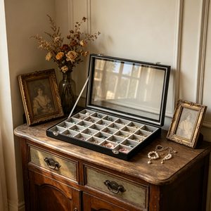 Custom Eco-friendly Portable Travel Jewelry <b>Case</b> with Velvet Cover Elegant Wood Storage Box for Rings <b>Earrings</b> and Necklaces - Product Image 2